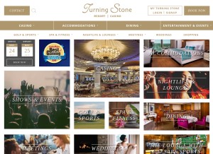 How turningstone.com looks like on a tablet such as an iPad.