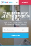 How turnoutpac.org looks like on a mobile device such as an iPhone.