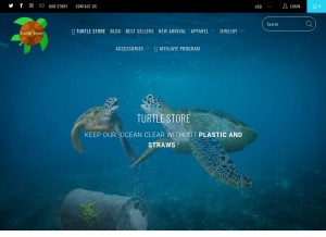 How turtle-store.com looks like on a tablet such as an iPad.