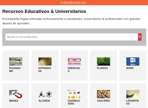 How tutareaescolar.com looks like on a tablet such as an iPad.