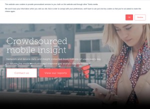 How tutelatechnologies.com looks like on a tablet such as an iPad.