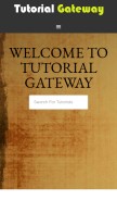 How tutorialgateway.org looks like on a mobile device such as an iPhone.