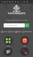 How tutorialspoint.com looks like on a mobile device such as an iPhone.