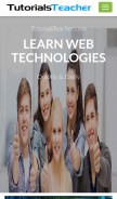 How tutorialsteacher.com looks like on a mobile device such as an iPhone.