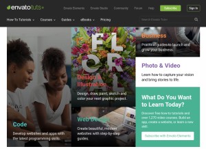 How tutsplus.com looks like on a tablet such as an iPad.