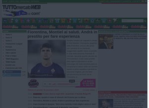 How tuttomercatoweb.com looks like on a tablet such as an iPad.