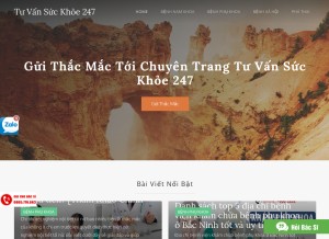 How tuvansuckhoe247.webflow.io looks like on a tablet such as an iPad.