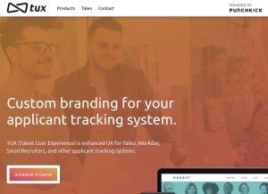 How tuxhr.com looks like on a tablet such as an iPad.
