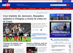 How tvaztecanoreste.mx looks like on a tablet such as an iPad.