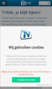 How tvblik.nl looks like on a mobile device such as an iPhone.