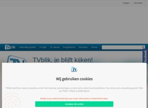 How tvblik.nl looks like on a tablet such as an iPad.