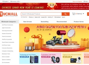 How tvc-mall.com looks like on a tablet such as an iPad.