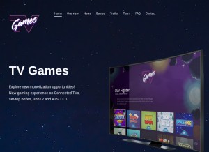 How tvgam.es looks like on a tablet such as an iPad.