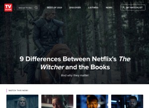 How tvguide.com looks like on a tablet such as an iPad.