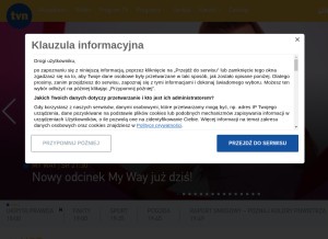How tvn.pl looks like on a tablet such as an iPad.