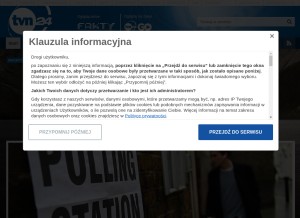 How tvn24.pl looks like on a tablet such as an iPad.