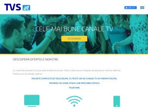 How tvsatrm.ro looks like on a tablet such as an iPad.