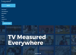 How tvsquared.com looks like on a tablet such as an iPad.