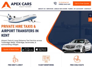How twapexcars.co.uk looks like on a tablet such as an iPad.
