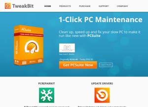 How tweakbit.com looks like on a tablet such as an iPad.