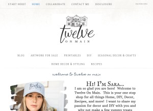How twelveonmain.com looks like on a tablet such as an iPad.
