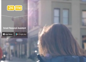 How twentyfour.me looks like on a tablet such as an iPad.