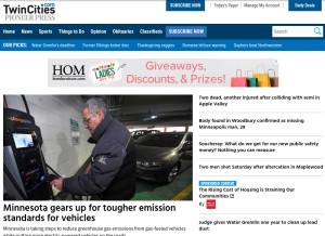 How twincities.com looks like on a tablet such as an iPad.