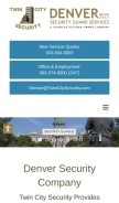 How twincitysecuritydenver.com looks like on a mobile device such as an iPhone.