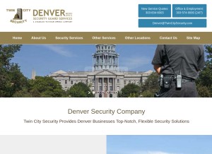 How twincitysecuritydenver.com looks like on a tablet such as an iPad.