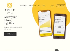 How twine.com looks like on a tablet such as an iPad.