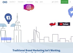 How twinesocial.com looks like on a tablet such as an iPad.