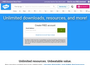 How twinkl.com looks like on a tablet such as an iPad.