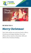 How twinlakes.net looks like on a mobile device such as an iPhone.