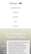 How twitcker.com looks like on a mobile device such as an iPhone.