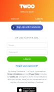 How twoo.com looks like on a mobile device such as an iPhone.