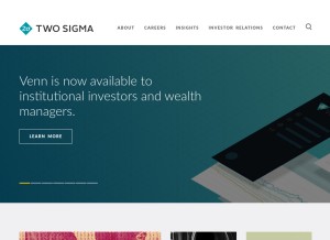 How twosigma.com looks like on a tablet such as an iPad.