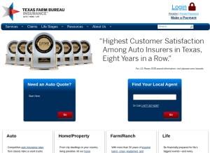 How txfb-ins.com looks like on a tablet such as an iPad.