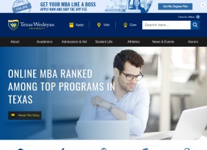 How txwes.edu looks like on a tablet such as an iPad.