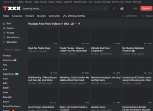 How txxx.com looks like on a tablet such as an iPad.