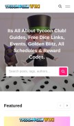 How tycoonclub.wiki looks like on a mobile device such as an iPhone.