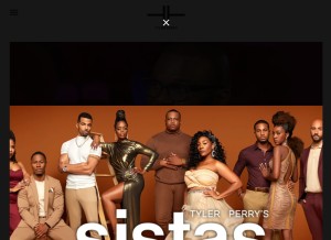 How tylerperry.com looks like on a tablet such as an iPad.