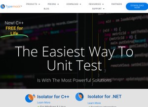 How typemock.com looks like on a tablet such as an iPad.