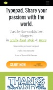 How typepad.com looks like on a mobile device such as an iPhone.