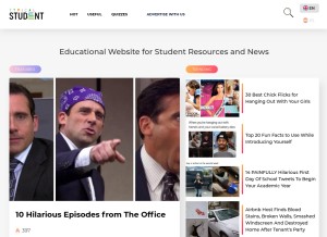 How typicalstudent.org looks like on a tablet such as an iPad.