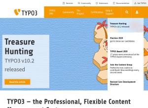 How typo3.org looks like on a tablet such as an iPad.