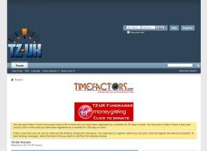 How tz-uk.com looks like on a tablet such as an iPad.