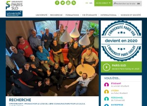 How u-psud.fr looks like on a tablet such as an iPad.