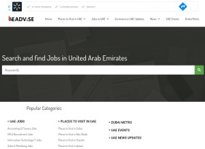 How uaeadvise.com looks like on a tablet such as an iPad.