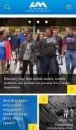 How uah.edu looks like on a mobile device such as an iPhone.