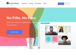 How uberconference.com looks like on a tablet such as an iPad.